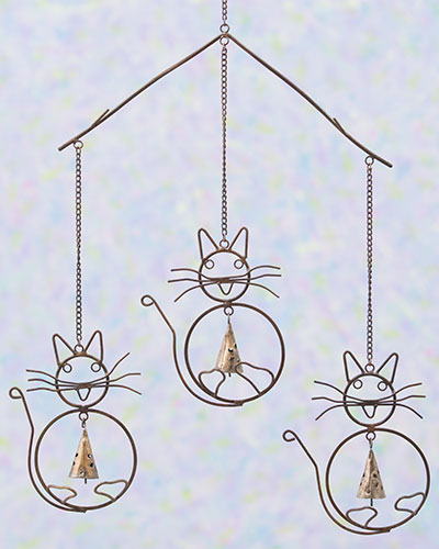 CATS W/BELLS WIND CHIME