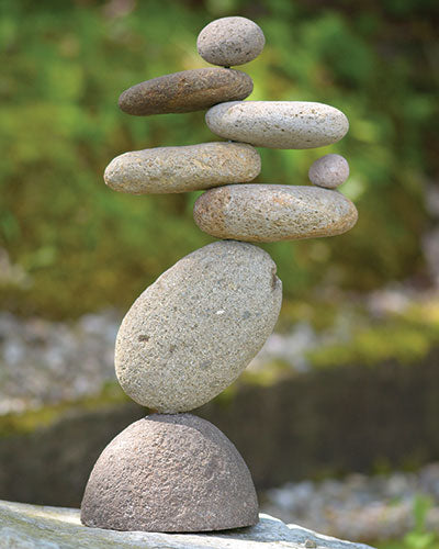 8 STONE CAIRN GARDEN STATUE