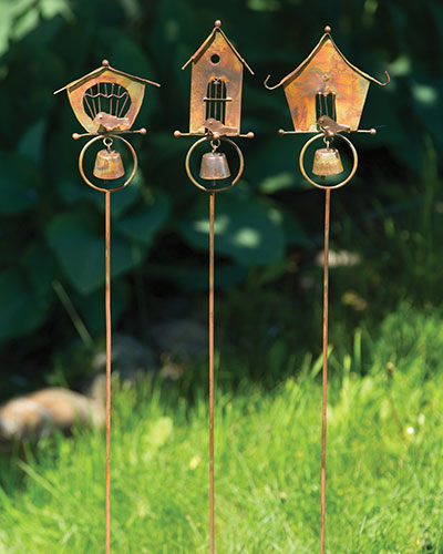 BIRD HOUSE GARDEN DECOR STAKE, ASSORTED STYLES