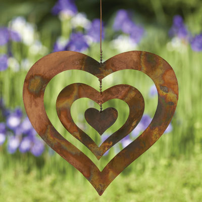 Triple Spinning Heart Ornament